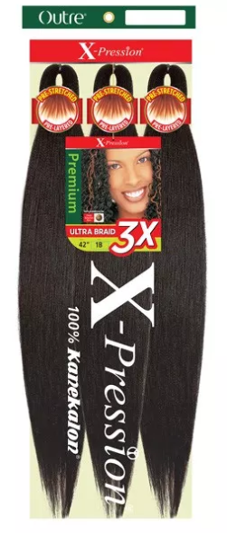 X-Pression: Pre-Stretched Ultra Braid - 3x - 42"